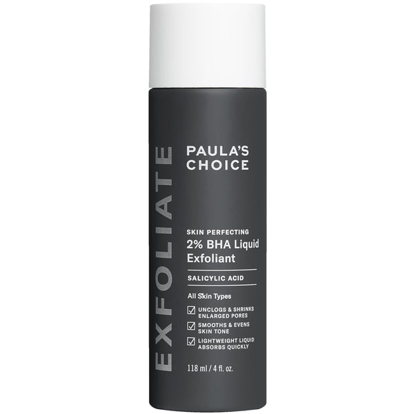 Paula's choice skin perfecting 2% bha liquid exfoliant, salicylic acid peel for face,